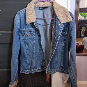 Vintage jean jacket women's size large